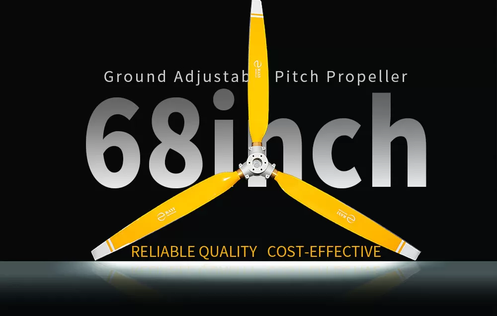 68 Inch 3 Blades Ground Adjustable Pitch Aviation Propeller