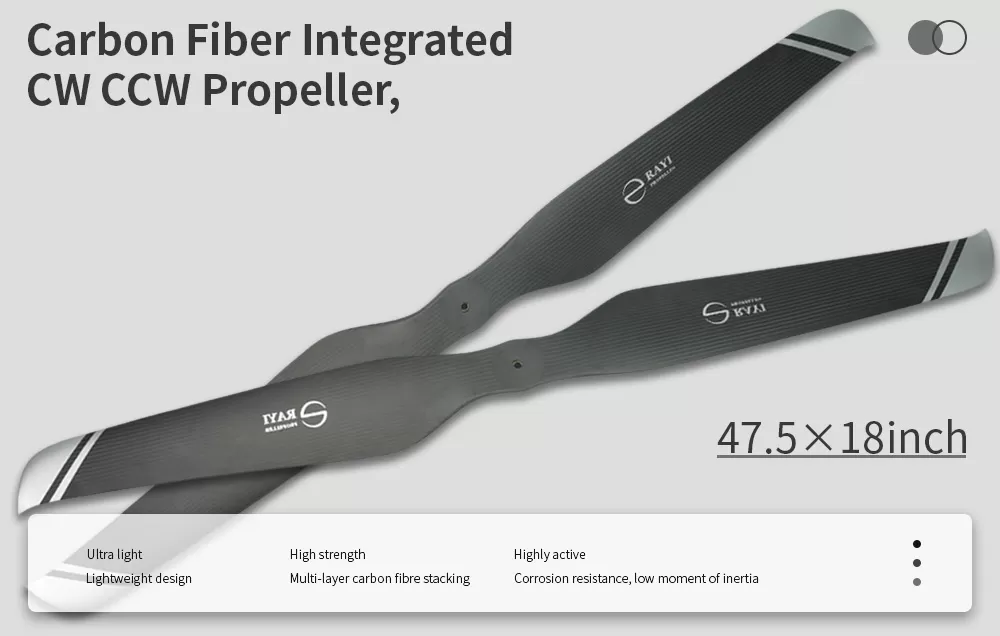 47.5x18 high efficiency Carbon Fiber Integrated Drone Propeller