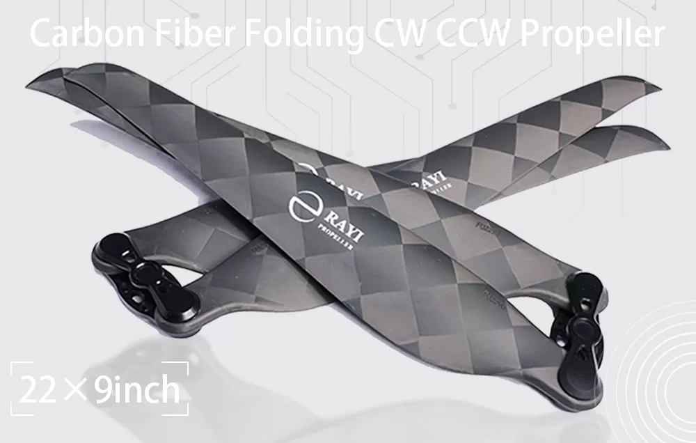 22x9 Fatigue resistance Carbon Fiber Folding CW CCW Propeller